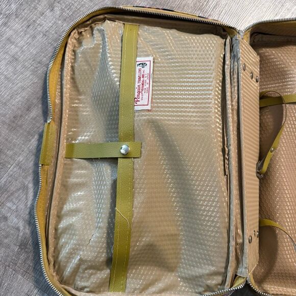 Penguin 1960s Floral Geometric Neon Lime Purple Travel Tote Bag Tapestry - Picture 7 of 10